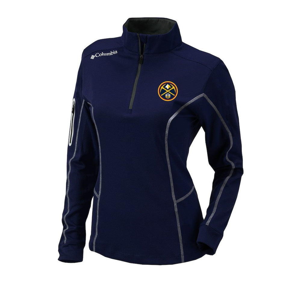 Denver Nuggets Women's Omni-Wick Shotgun Quarter-Zip Pullover Top sale - Navy | Columbia cheap