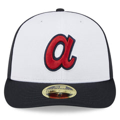 Atlanta Braves 2025 Batting Practice Low Profile 59FIFTY Fitted Hat - White | New Era