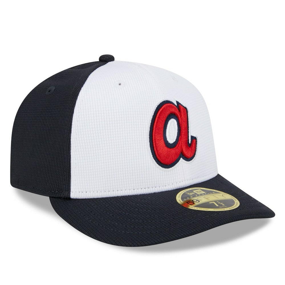 Atlanta Braves 2025 Batting Practice Low Profile 59FIFTY Fitted Hat - White | New Era