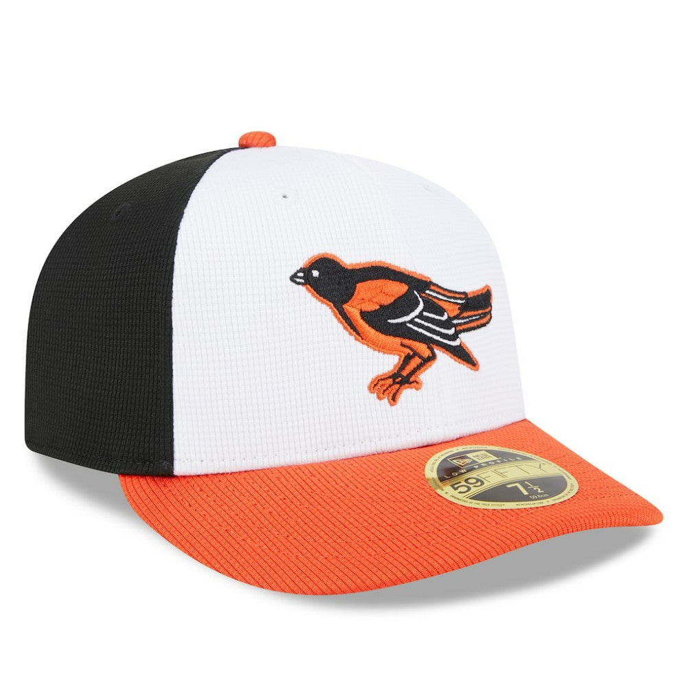 Baltimore Orioles 2025 Batting Practice Low Profile 59FIFTY Fitted Hat - White | New Era