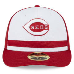 Cincinnati Reds 2025 Batting Practice Low Profile 59FIFTY Fitted Hat - White | New Era