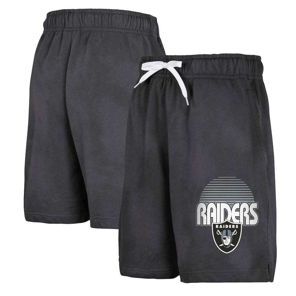 Las Vegas Raiders Youth Beach Bum Sun-Bleached French Terry Shorts - Black outlet