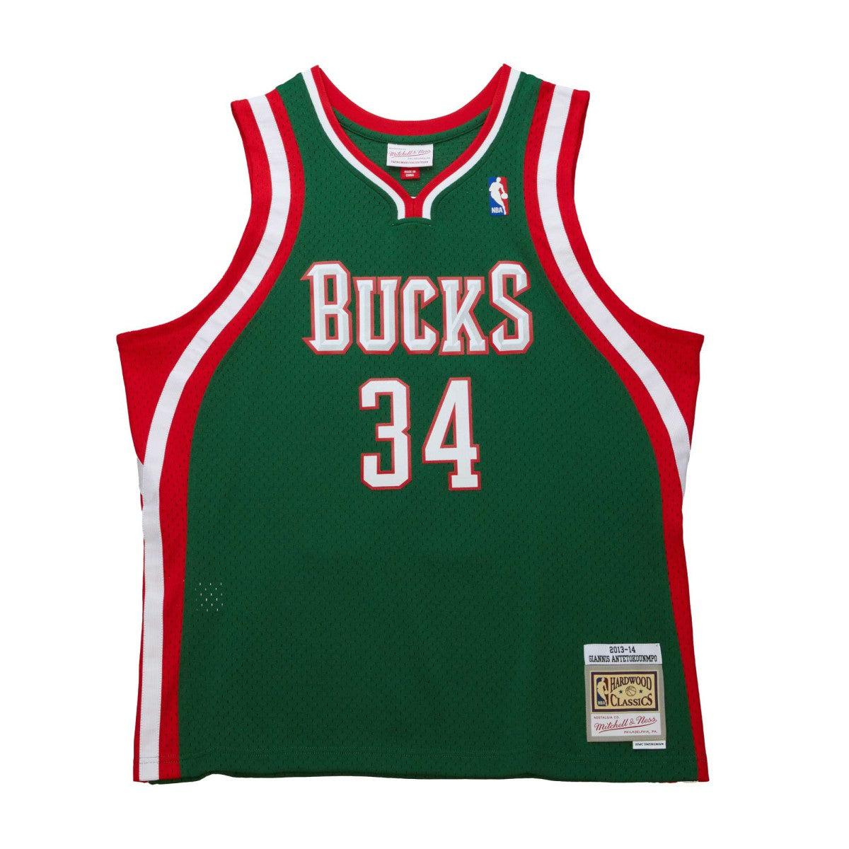 Giannis Antetokounmpo Milwaukee Bucks 2013/14 Hardwood Classics Swingman Jersey - Hunter Green | Mitchell & Ness outlet
