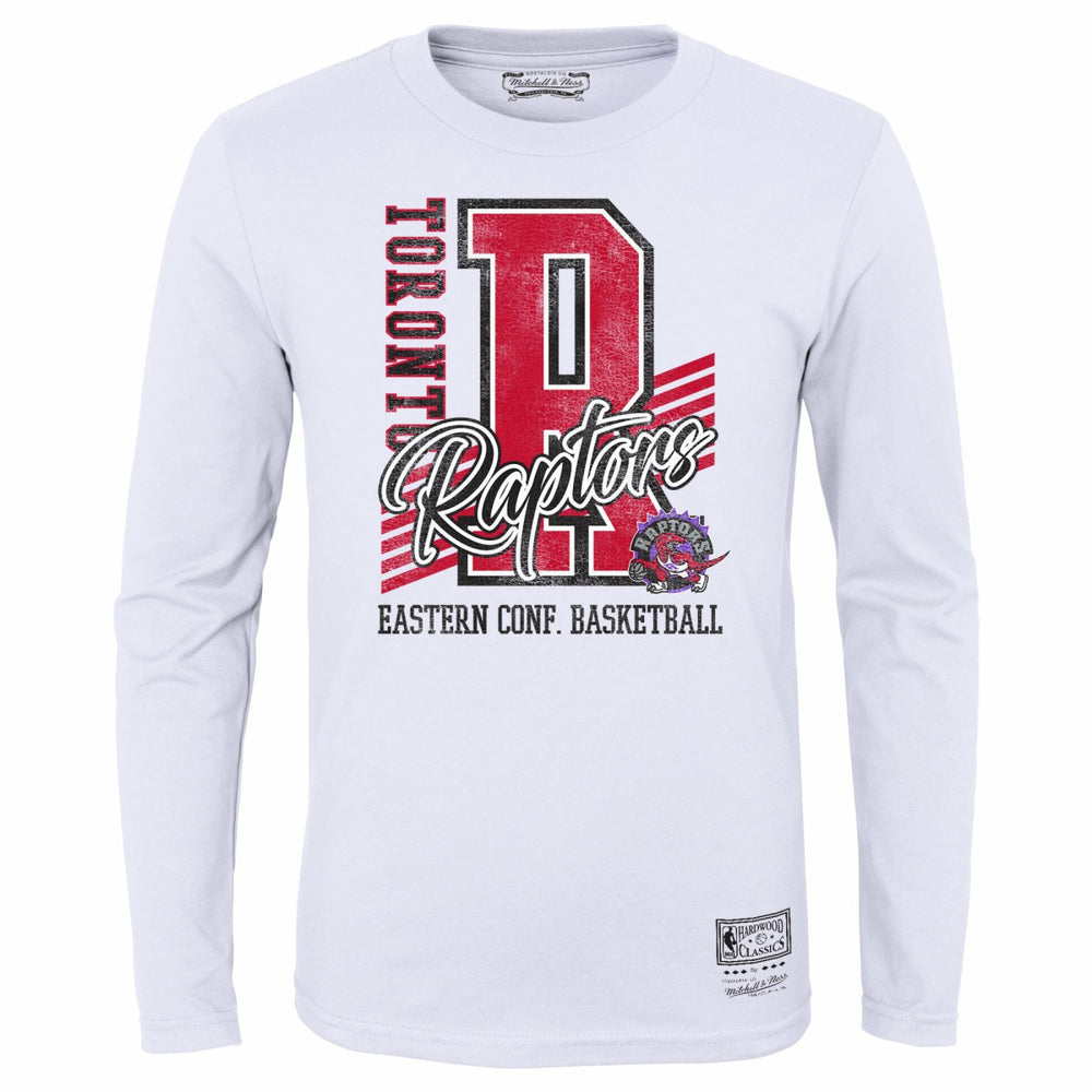 Toronto Raptors Youth Hardwood Classics Make The Cut Long Sleeve T-Shirt - White | Mitchell & Ness sale