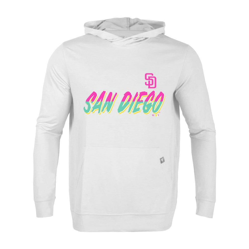 San Diego Padres Levelwear City Connect Relay Core Logo Pullover Hoodie - White