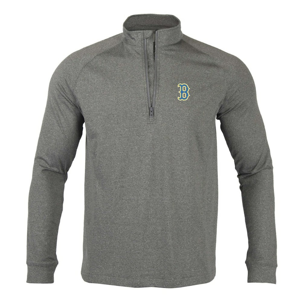 Boston Red Sox Levelwear City Connect Calibre Insignia Core Quarter-Zip Pullover Top - Heather Charcoal