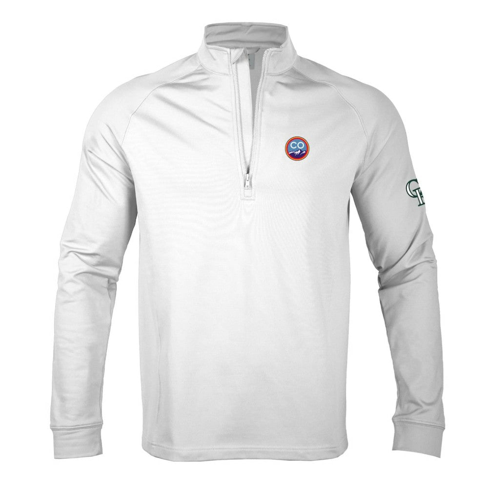 Colorado Rockies Levelwear City Connect Calibre Insignia Core Quarter-Zip Pullover Top - White