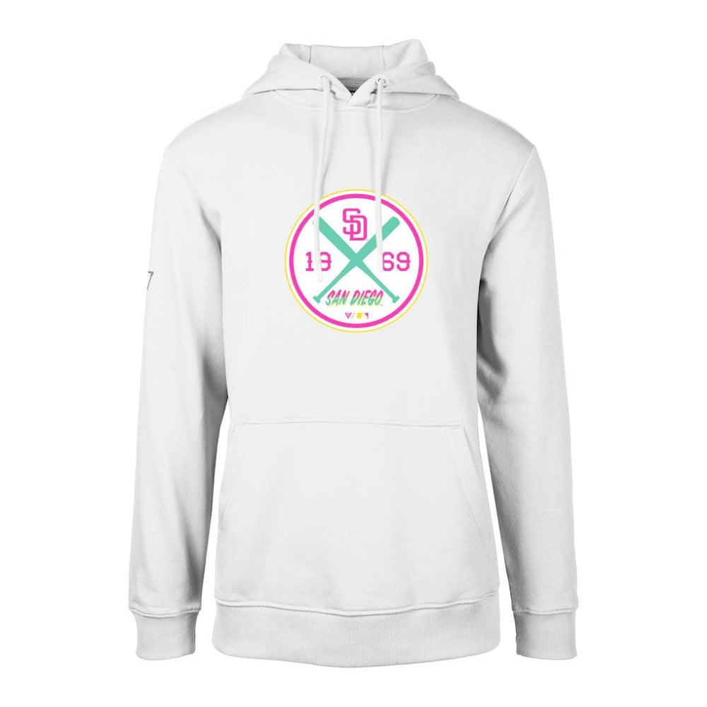 San Diego Padres Levelwear City Connect Podium Strike Pullover Hoodie - White