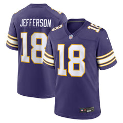 Justin Jefferson Minnesota Vikings Classic Player Game Jersey - Purple | Nike outlet