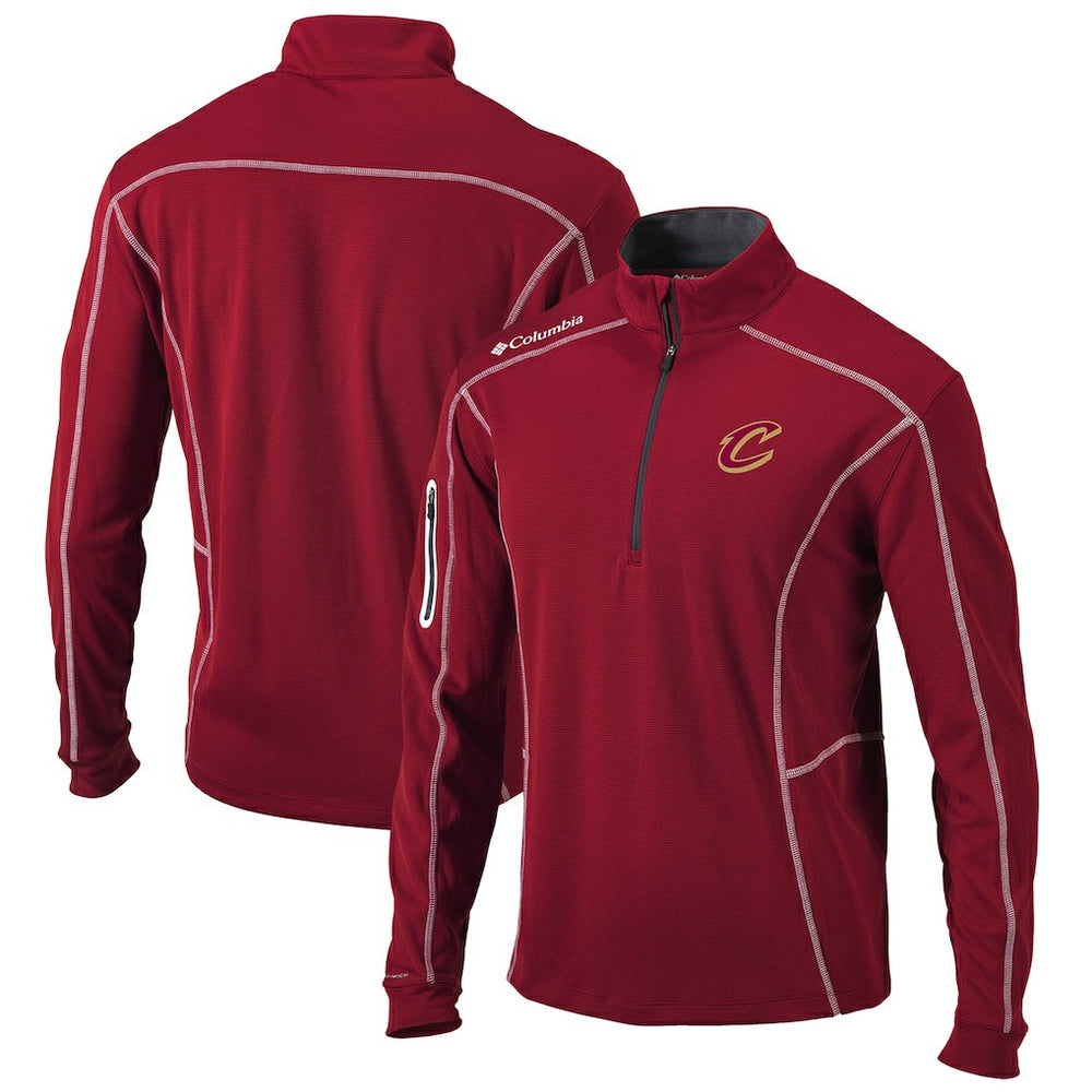 Cleveland Cavaliers Omni-Wick Shotgun Quarter-Zip Pullover Top sale - Wine | Columbia outlet