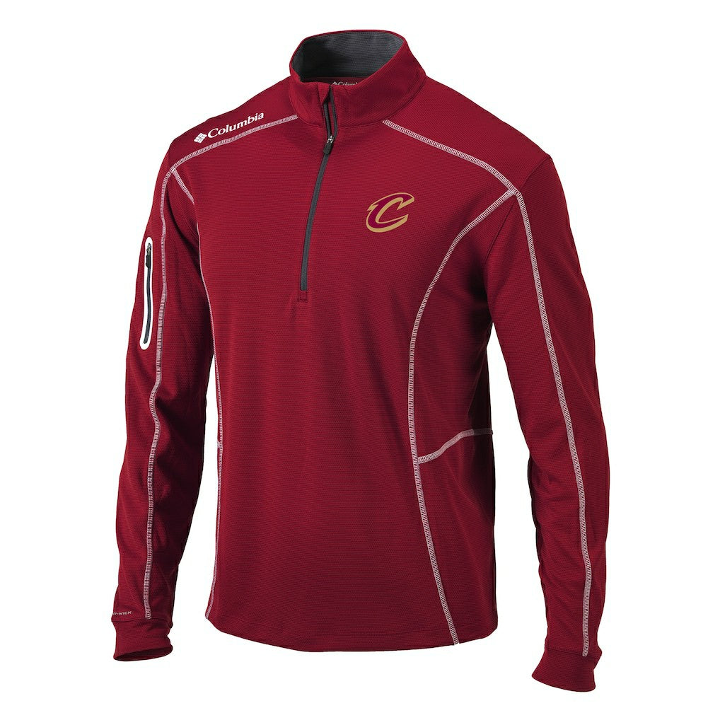 Cleveland Cavaliers Omni-Wick Shotgun Quarter-Zip Pullover Top sale - Wine | Columbia outlet