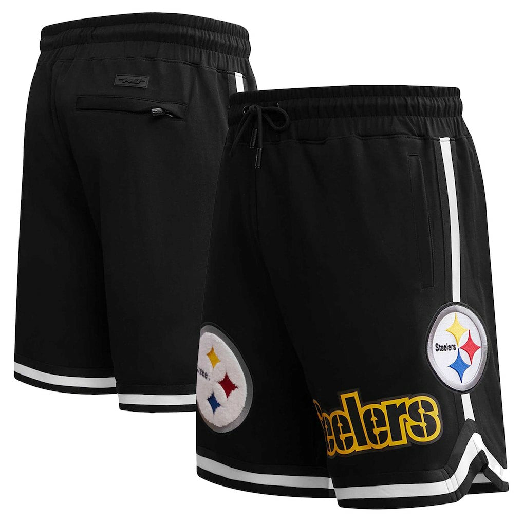 Pittsburgh Steelers Pro Standard Classic Chenille Shorts - Black outlet
