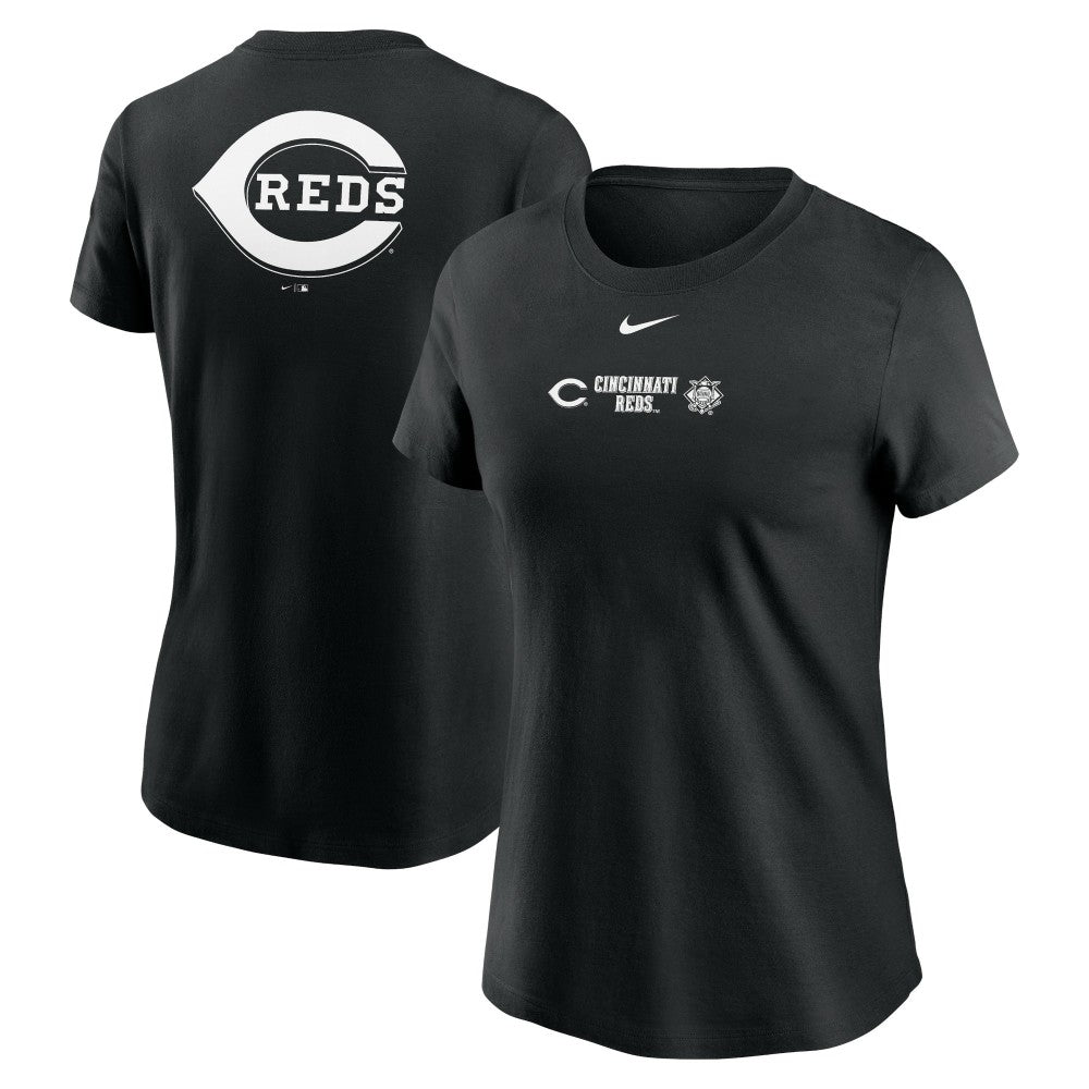 Cincinnati Reds Women's Over Shoulder T-Shirt - Black | Nike