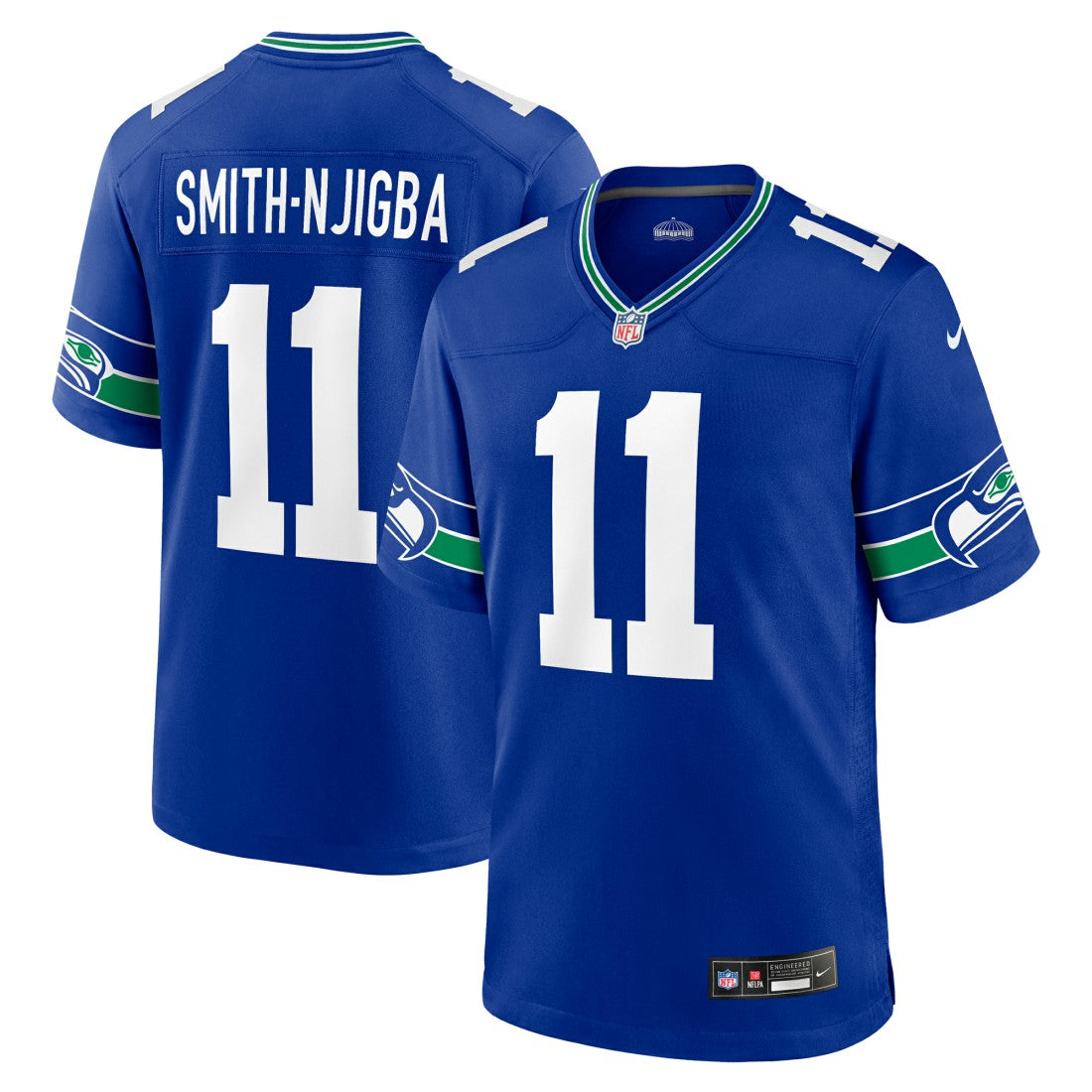 Jaxon Smith-Njigba Seattle Seahawks Throwback Player Game Jersey - Royal | Nike on sale