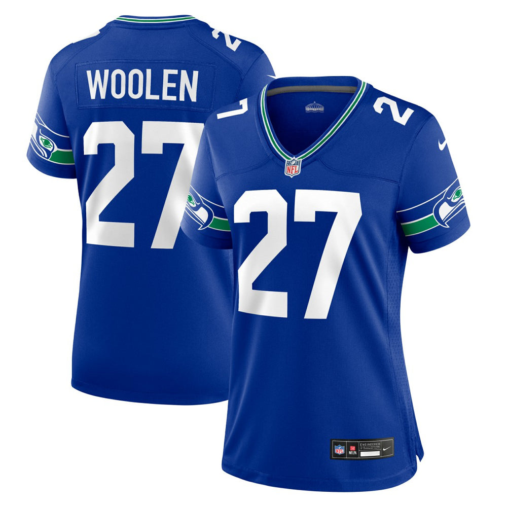 Tariq Woolen Seattle Seahawks Women's Throwback Player Game Jersey - Royal | Nike cheap