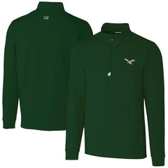 Philadelphia Eagles Cutter & Buck Traverse Stretch Quarter-Zip Pullover - Hunter Green discount