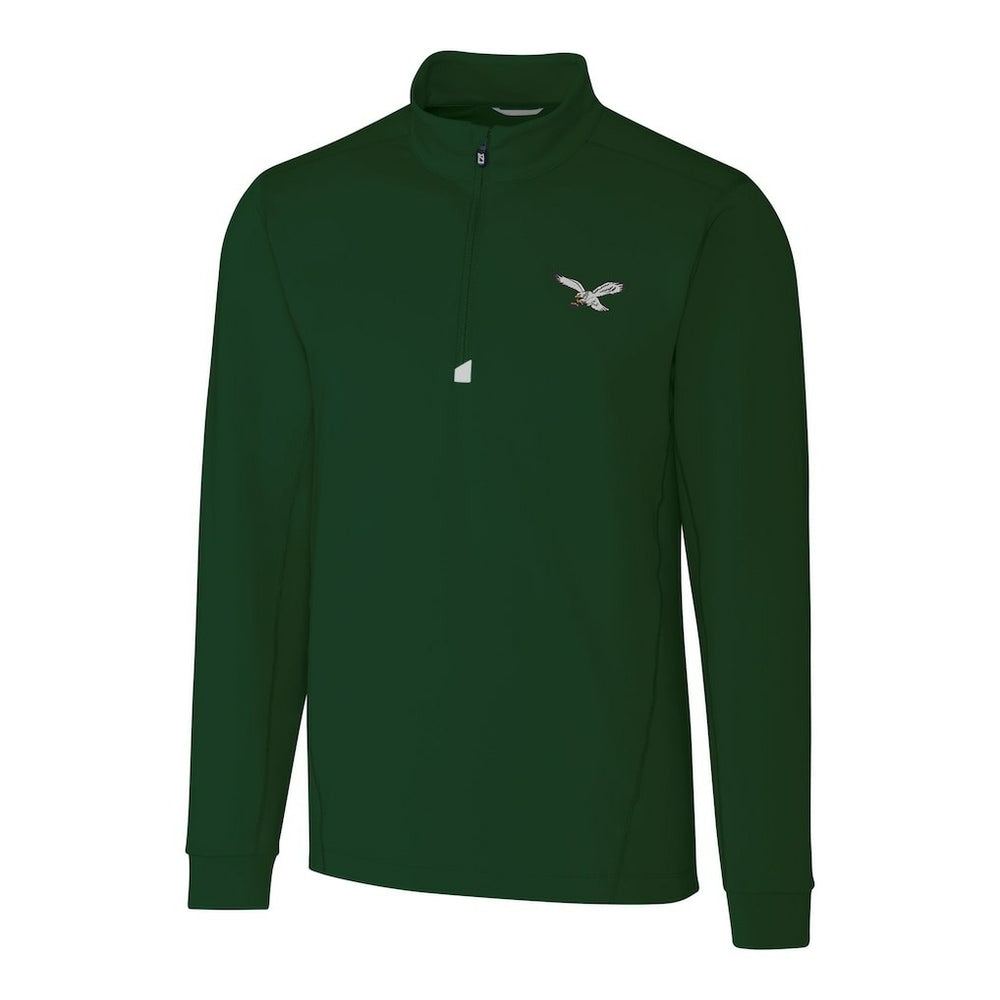 Philadelphia Eagles Cutter & Buck Traverse Stretch Quarter-Zip Pullover - Hunter Green discount