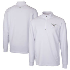 Philadelphia Eagles Cutter & Buck Traverse Stretch Quarter-Zip Pullover - White cheap