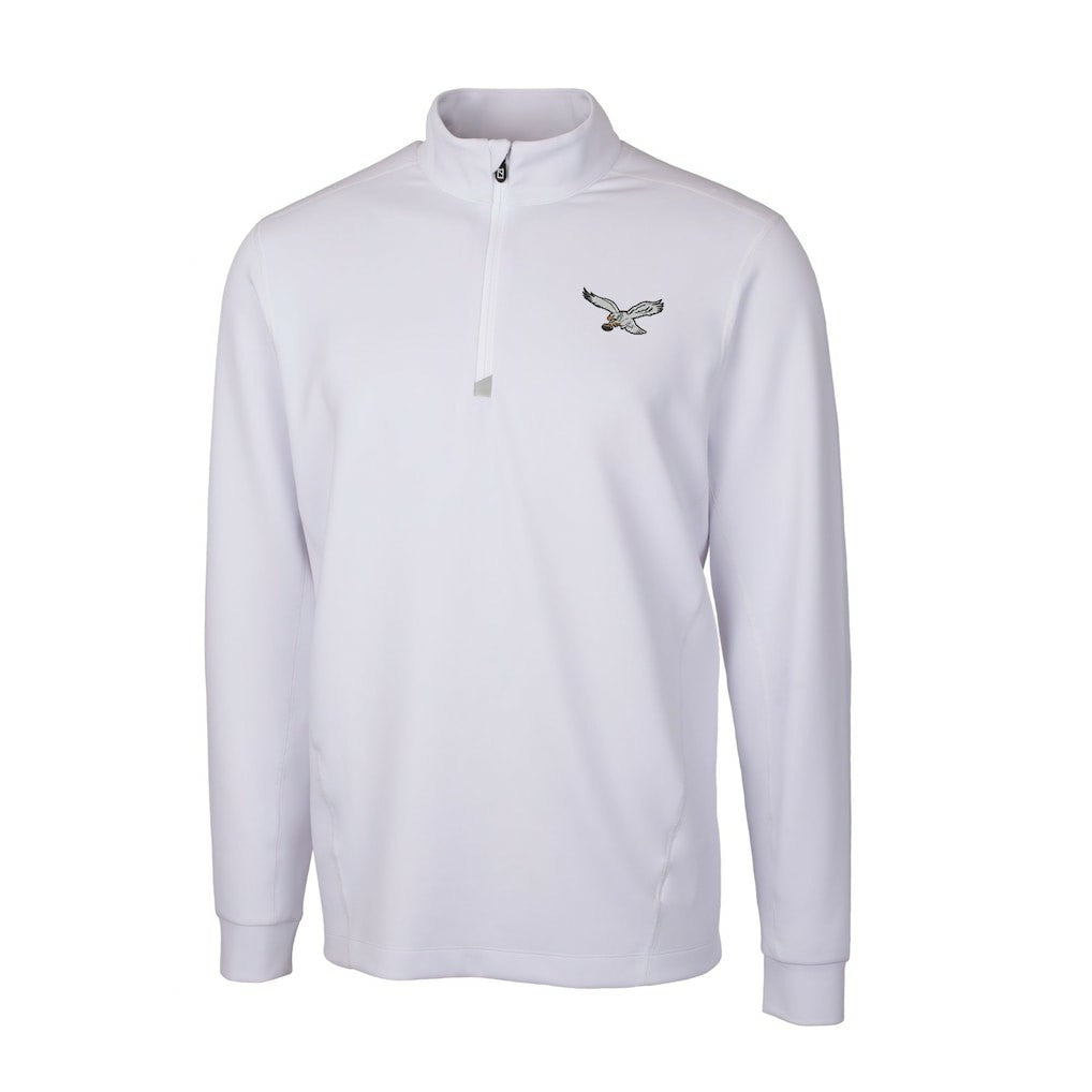 Philadelphia Eagles Cutter & Buck Traverse Stretch Quarter-Zip Pullover - White cheap