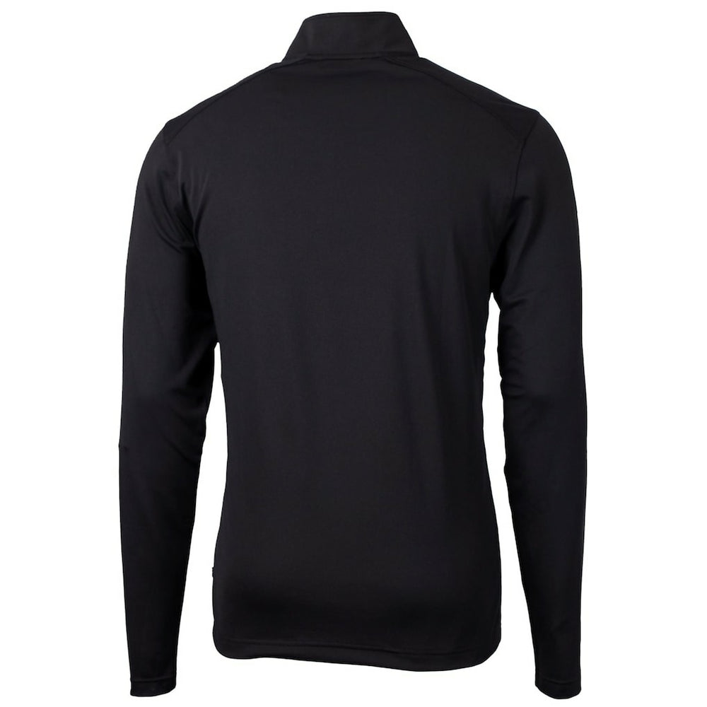 Philadelphia Eagles Cutter & Buck Virtue Eco Pique Recycled Quarter-Zip Pullover - Black on sale