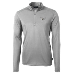 Philadelphia Eagles Cutter & Buck Virtue Eco Pique Recycled Quarter-Zip Pullover - Silver cheap
