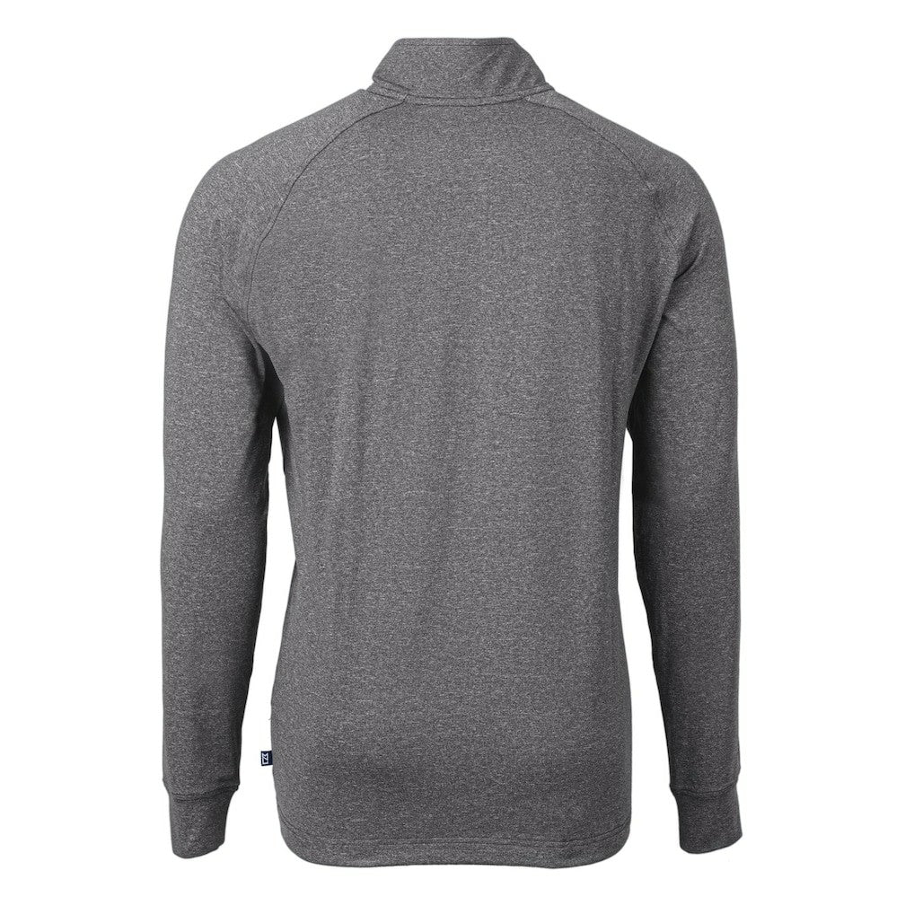 Philadelphia Eagles Cutter & Buck Adapt Eco Knit Heathered Recycled Quarter-Zip Pullover - Heather Black online