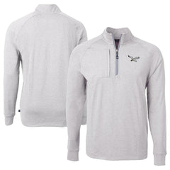 Philadelphia Eagles Cutter & Buck Adapt Eco Knit Heathered Recycled Quarter-Zip Pullover - Heather Gray online