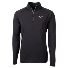 Philadelphia Eagles Cutter & Buck Eco Knit Stretch Recycled Quarter-Zip Pullover - Black sale