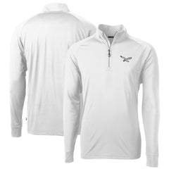 Philadelphia Eagles Cutter & Buck Eco Knit Stretch Recycled Quarter-Zip Pullover - White discount