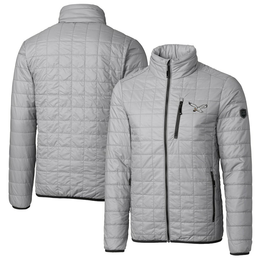 Philadelphia Eagles Cutter & Buck Rainier PrimaLoft Eco Insulated Full-Zip Puffer Jacket - Silver discount