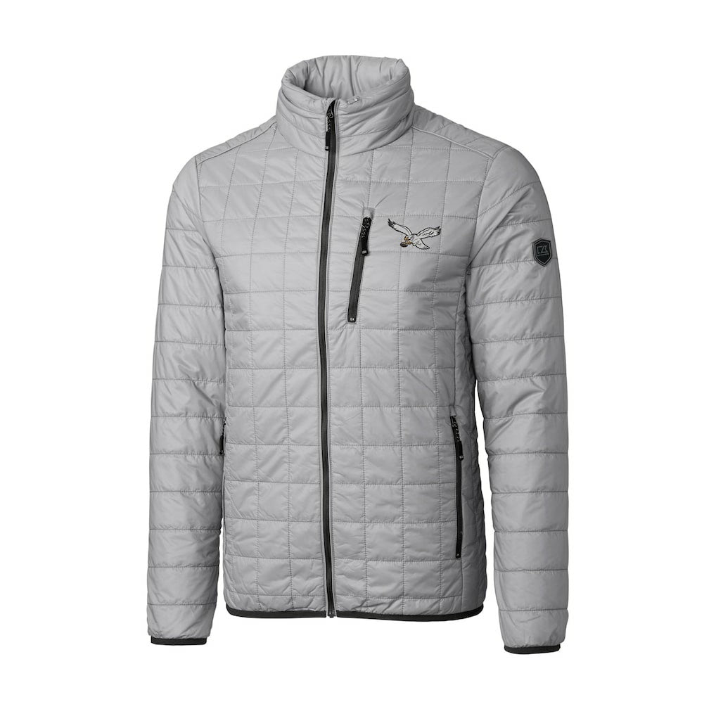 Philadelphia Eagles Cutter & Buck Rainier PrimaLoft Eco Insulated Full-Zip Puffer Jacket - Silver discount