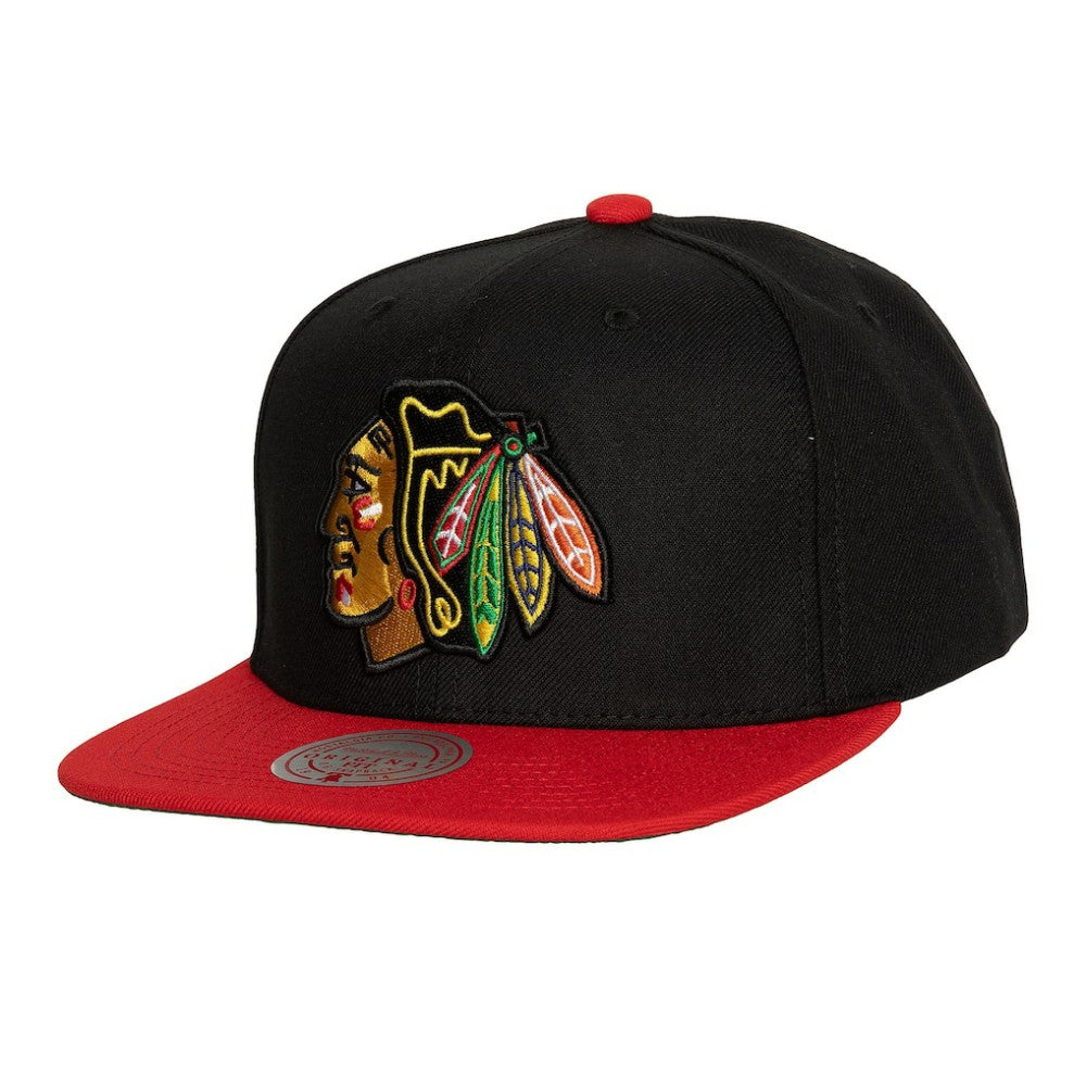 Chicago Blackhawks Mitchell & Ness Core Team Ground 2.0 Snapback Hat Black