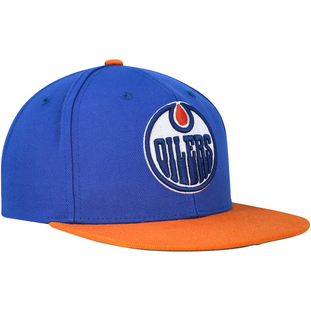 Edmonton Oilers Mitchell & Ness Core Team Ground 2.0 Snapback Hat Blue