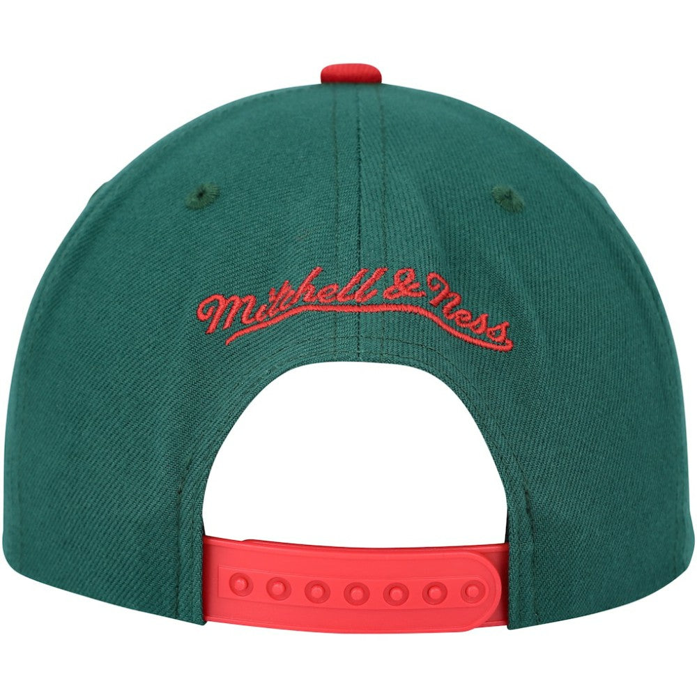 Minnesota Wild Mitchell & Ness Core Team Ground 2.0 Snapback Hat Green
