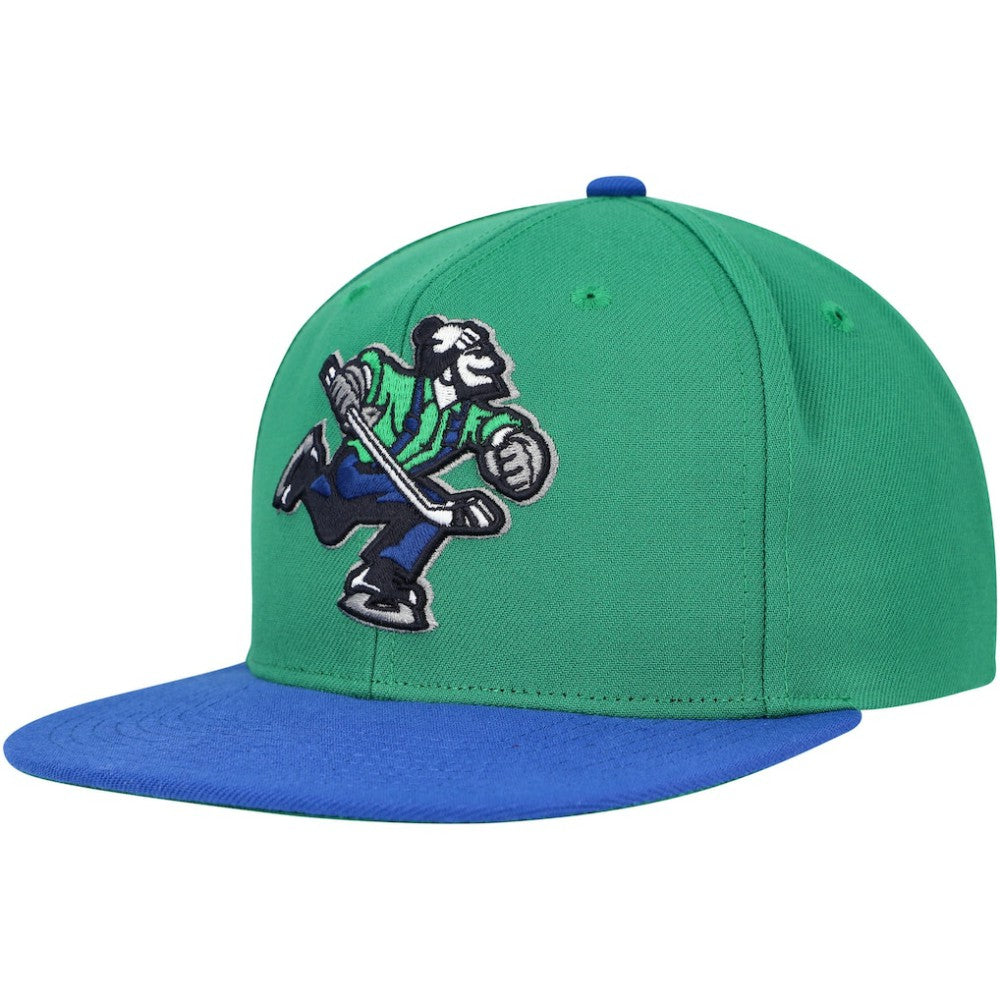 Vancouver Canucks Mitchell & Ness Core Team Ground 2.0 Snapback Hat Green