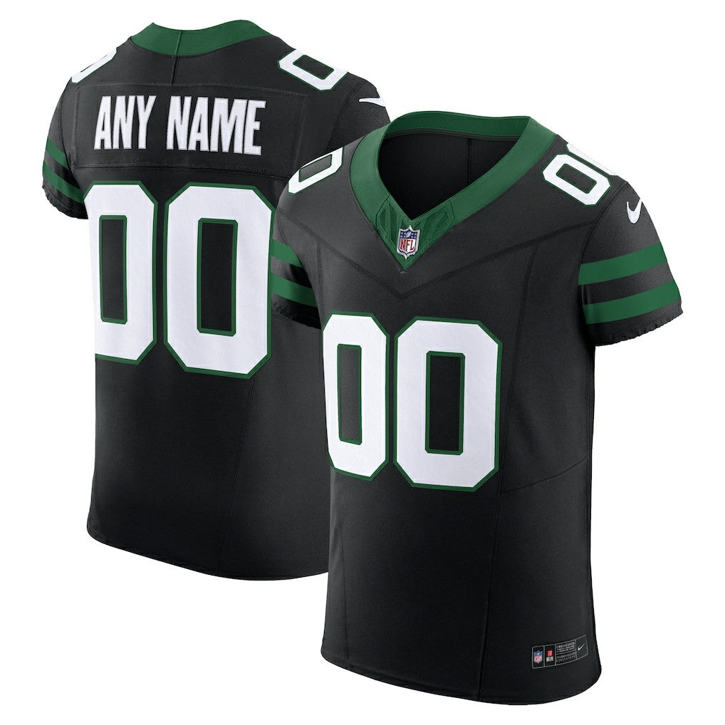 New York Jets Alternate Vapor F.U.S.E. Elite Custom Jersey - Legacy Black | Nike cheap