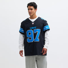 Aidan Hutchinson Detroit Lions Alternate Vapor F.U.S.E. Elite Jersey - Black | Nike on sale
