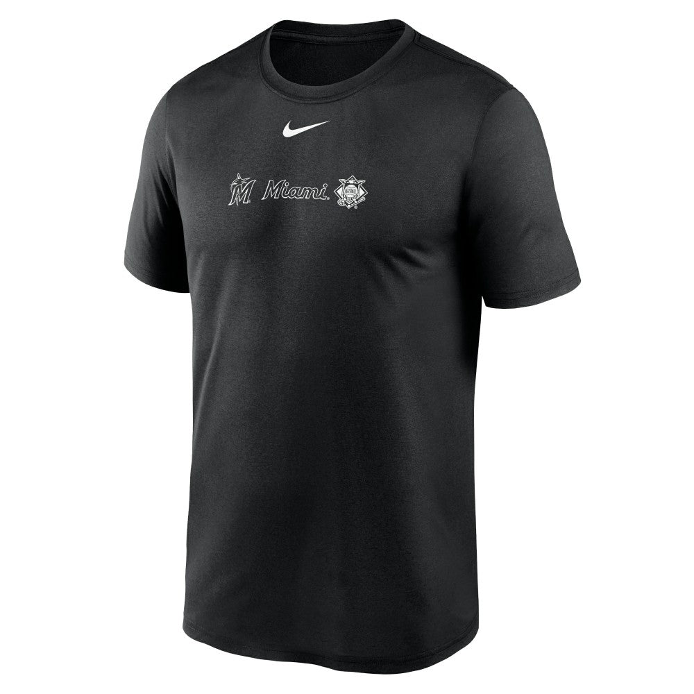 Miami Marlins Fashion Over Shoulder Logo Legend T-Shirt - Black | Nike