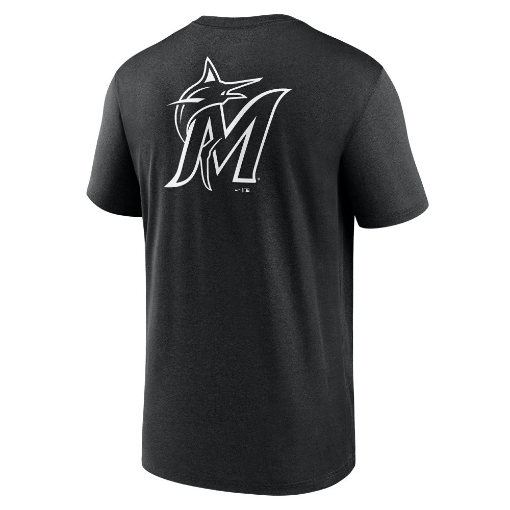 Miami Marlins Fashion Over Shoulder Logo Legend T-Shirt - Black | Nike