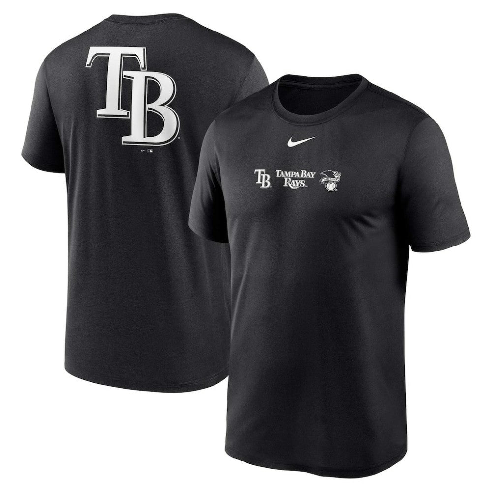Tampa Bay Rays Fashion Over Shoulder Logo Legend T-Shirt - Black | Nike