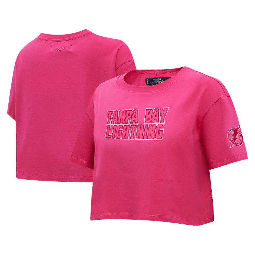Tampa Bay Lightning Pro Standard Women's Triple Pink Cropped Boxy T-Shirt