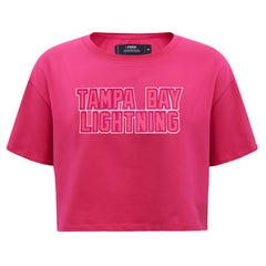 Tampa Bay Lightning Pro Standard Women's Triple Pink Cropped Boxy T-Shirt