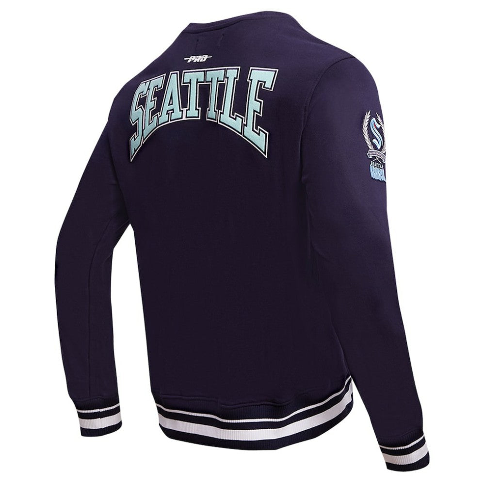Seattle Kraken Pro Standard Crest Emblem Pullover Sweatshirt Deep Sea Blue