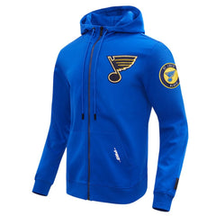 St. Louis Blues Pro Standard Classic Chenille Full-Zip Hoodie Jacket Blue