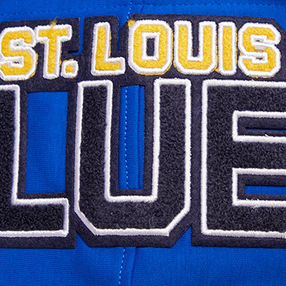 St. Louis Blues Pro Standard Classic Chenille Full-Zip Hoodie Jacket Blue