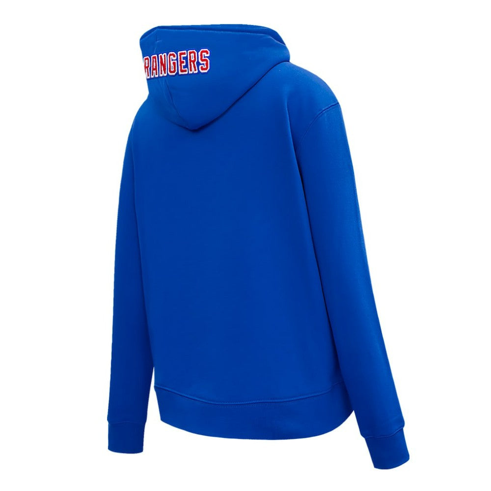 New York Rangers Pro Standard Women's Classic Chenille Pullover Hoodie Blue
