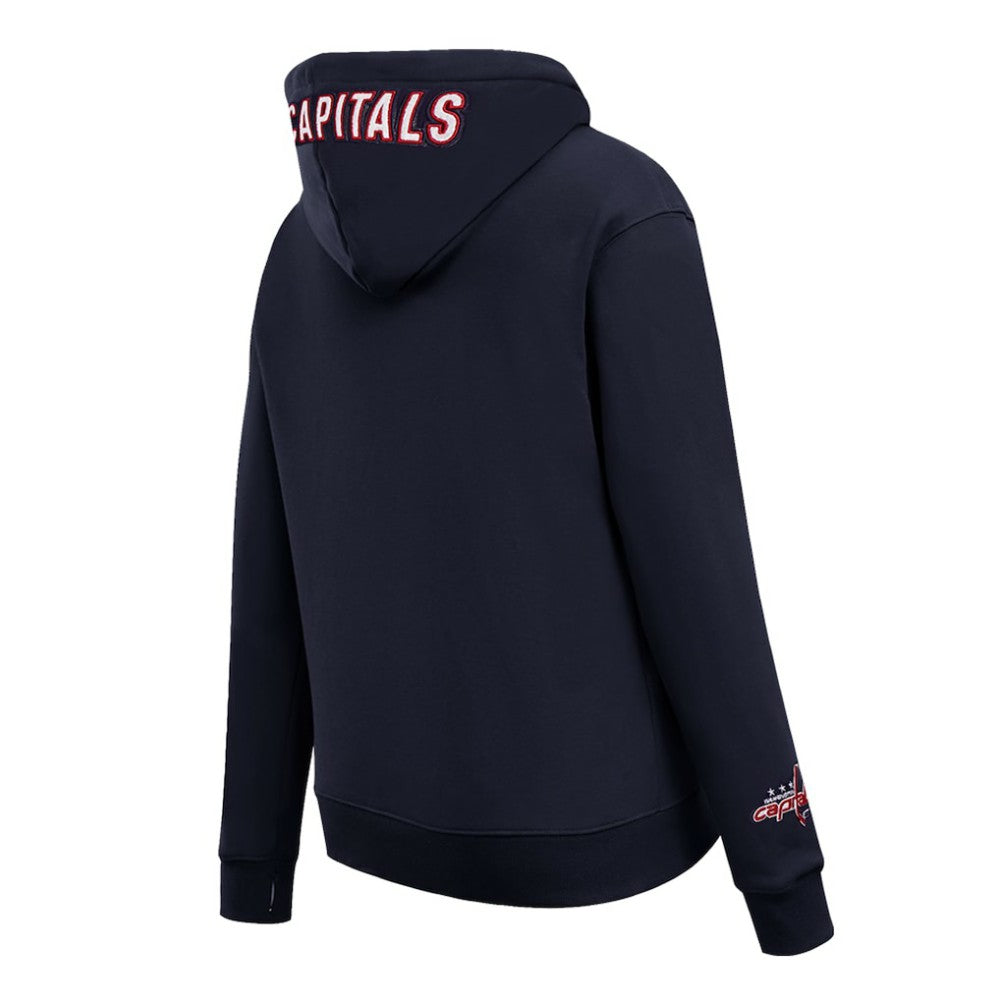 Washington Capitals Pro Standard Women's Classic Chenille Pullover Hoodie Navy