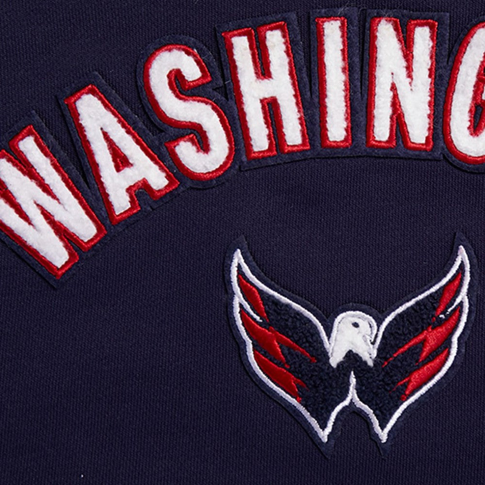 Washington Capitals Pro Standard Women's Classic Chenille Pullover Hoodie Navy