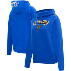 St. Louis Blues Pro Standard Women's Classic Chenille Pullover Hoodie Blue