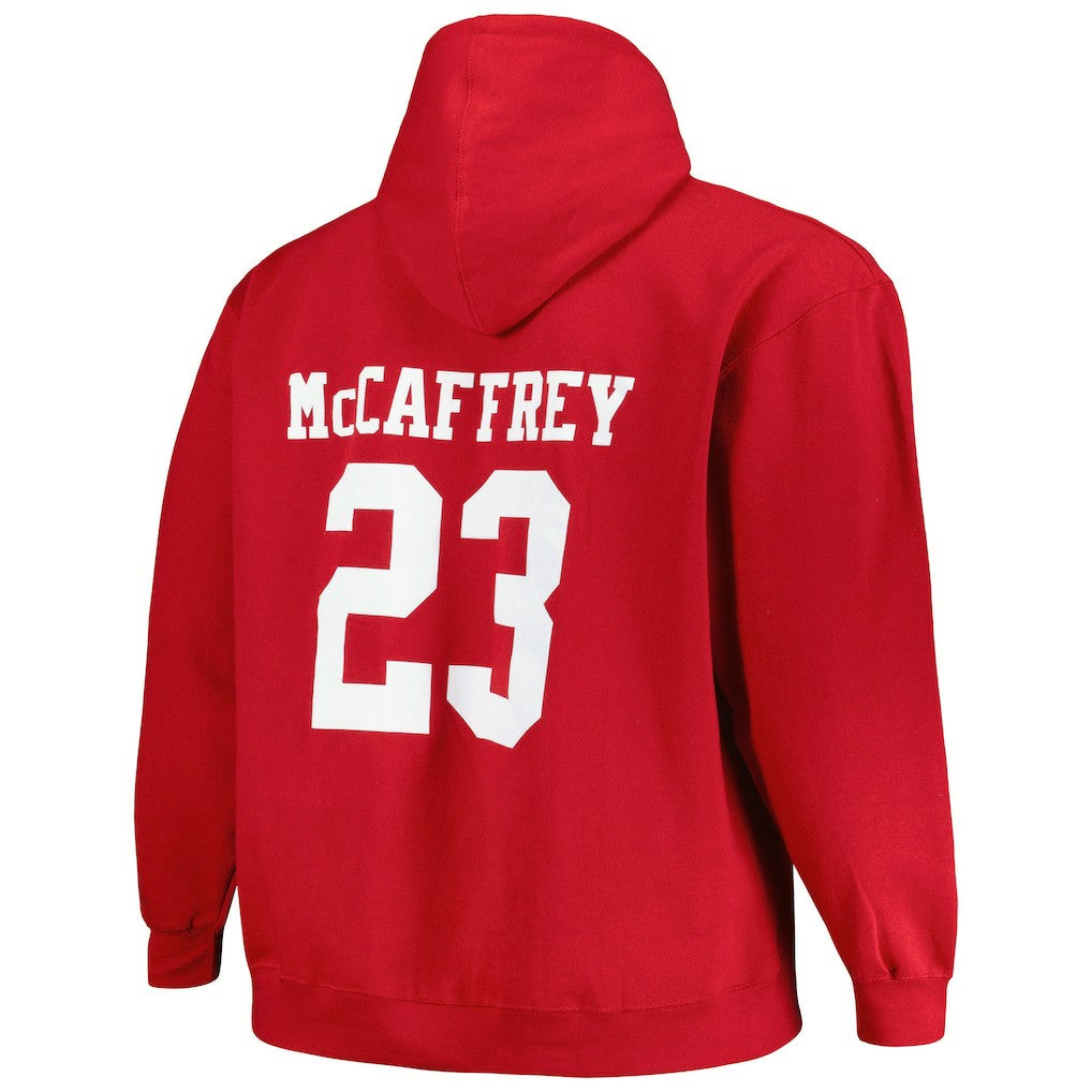 Christian McCaffrey San Francisco 49ers Big & Tall Fleece Name & Number Pullover Hoodie - Scarlet online